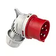 PCE 8025-6V CEE-contactstop haaks 5-polig 32A 6h rood IP44