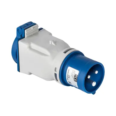 PCE 9433100 CEE-contactstop 3-polig 16A 250V blauw 6h IP44