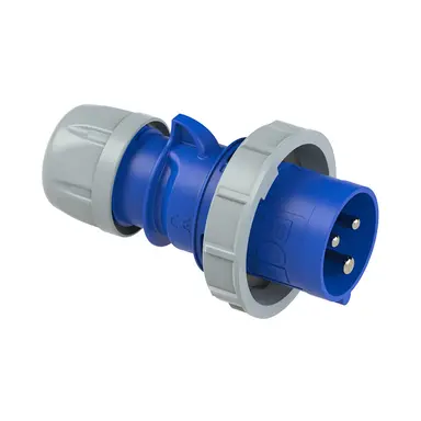 PCE 0132-6V CEE-contactstop 16A 230V 3-polig blauw 6h IP44