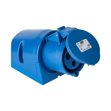 PCE 123-6BV wandcontactdoos CEE 3-polig 32A 230V 6h IP44 blauw