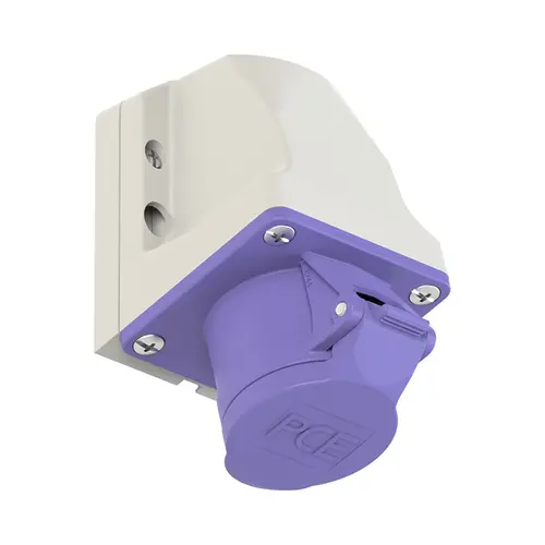 PCE 162V wandcontactdoos CEE 2-polig 16A 20-25V violet IP44