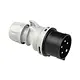 PCE 025-7V CEE-contactstop 32A 500V 5-polig zwart 7h IP44