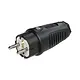 PCE 0521-S contactstop randaarde rubber 16A zwart