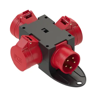 PCE 9430411 CEE-contactdoos verdeler 3x 16A 5-polig 400V met ophanghaak