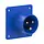 PCE 613-6V CEE-toestelcontactdoos 3-polig 16A 70 x70 mm 6h IP44 blauw