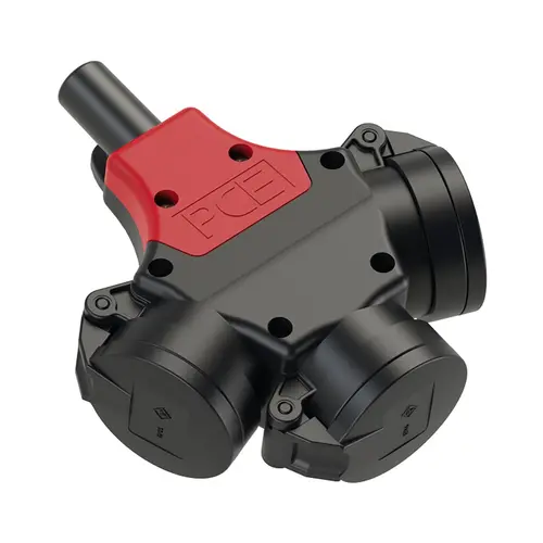 PCE 25322-SR koppelcontactstop 3-voudig rubber IP44 zwart/rood