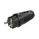 PCE 0522-S contactstop randaarde rubber 16A zwart