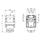 PCE 513-6BV toestelcontactdoos CEE 3-polig 16A 230V schroefklemmen IP44 1xM25