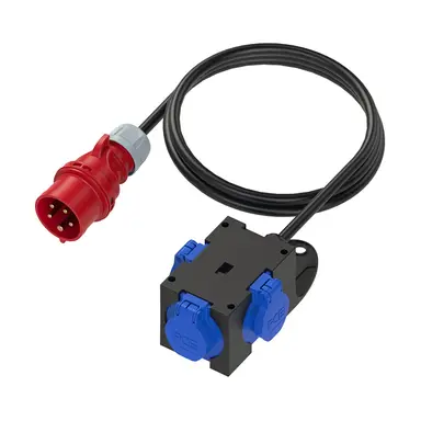 PCE 9430429 einddoos 4x wcd met aansluitsnoer en CEE stekker 16A 5P 400V