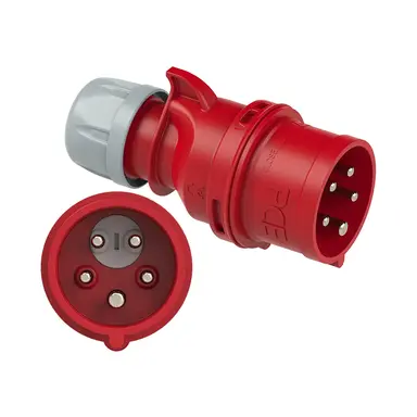 PCE 7025-6 CEE-contactstop 5-polig 32A 400V met fasewissel
