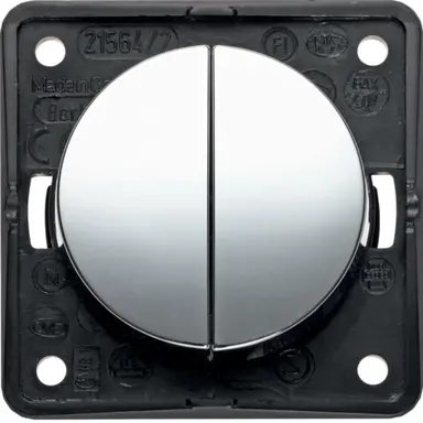 Berker 936552518 Integro Flow serieschakelaar 10 AX glanzend chroom