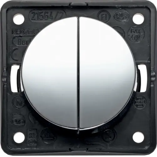 Berker 936552518 Integro Flow serieschakelaar 10 AX glanzend chroom