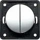 Berker 936752518 Integro Flow serie impulsdrukker 2x maakcontact glanzend chroom