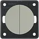 Berker 936752508 Integro Flow serie impulsdrukker 2x maakcontact mat chroom