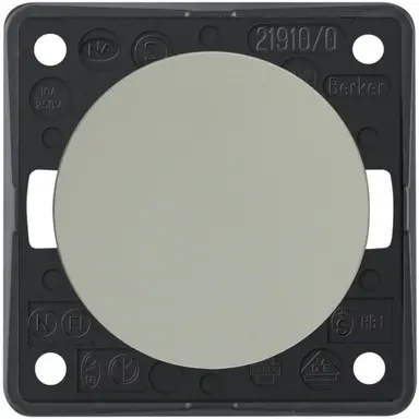 Berker 936712528 Integro Flow pulsdrukker maakcontact mat chroom