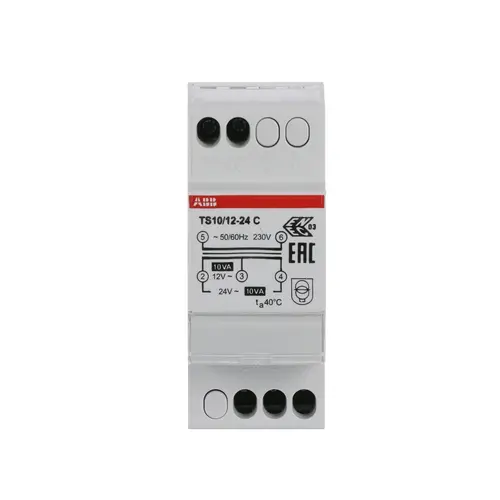 ABB TS10/12-24 C veiligheidstrafo 12-24V 10VA 1-fase stuur 3-module breed
