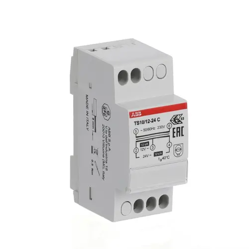 ABB TS10/12-24 C veiligheidstrafo 12-24V 10VA 1-fase stuur 3-module breed