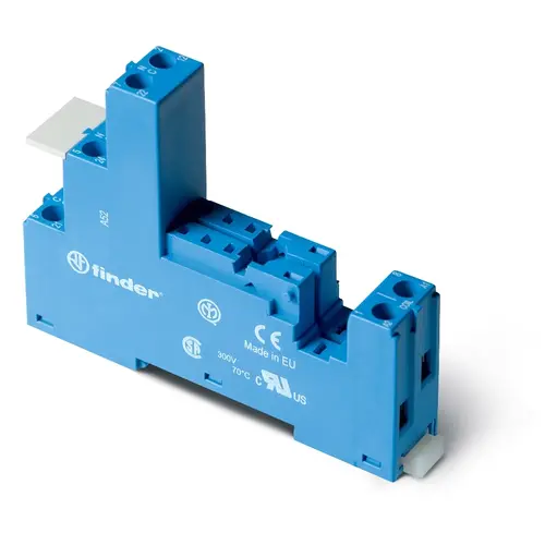 Finder 97.01 aansluitvoet met schroefaansluiting voor 35 mm railmontage voor relais 46.61 en modulen 99.02