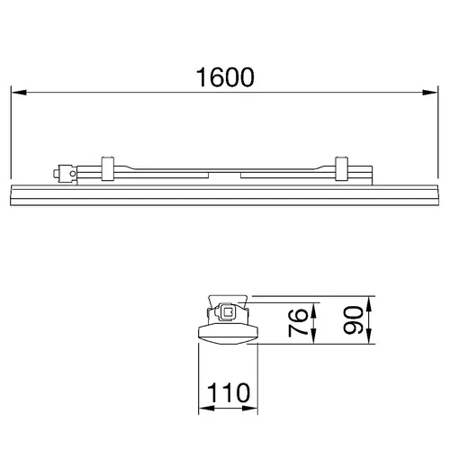 Gewiss GWS3258PL Smart 3 LED waterdicht TL-armatuur 50W 4000K 160 cm opaal IP66