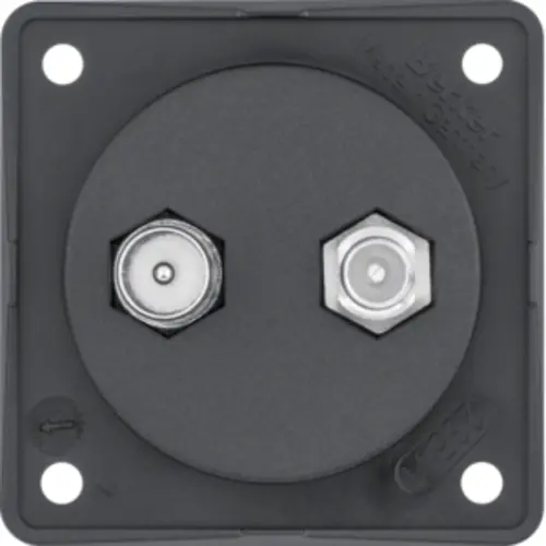 Berker 845632503 Integro Flow TV/SAT-antennewandcontactdoos zwart mat