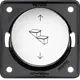 Berker 936952518 Integro Flow impulsdrukker voor elektrische opstap met traptrede- en pijlsymbool glanzend chroom