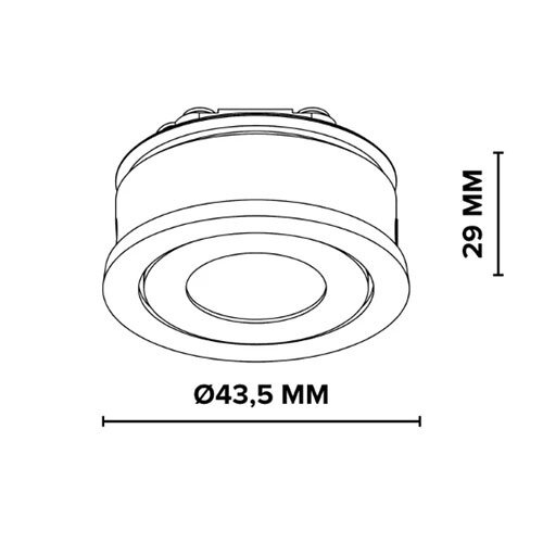 Klemko LCB-IBM-W-EWW Lumiko Lumiko Verona COB IP44 LED module 3,1W/350ma 2700K wit 863571