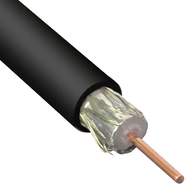 Bedea 801085 Telass100 coax-kabel 75 ohm PE zwart haspel 500 meter