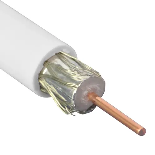 Bedea 801125 Telass1100 coax-kabel 75 ohm wit HF FRNC PVC DCA rol 100 meter