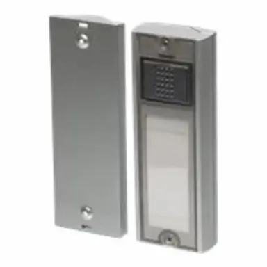 Grothe 714270 Mistral SE03.1 draadloze beldrukker 1-voudig opbouw zilver met verlichting en naamkader