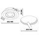 Klemko LCB-SPOT62RB-WW Lumiko 863720 Siena COB LED richtbare inbouwspot 3,1W/350ma 3000K RVS look