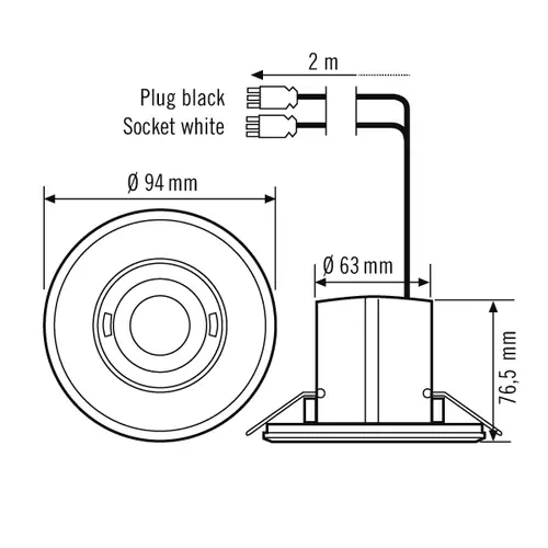 Esylux MD-FLAT 360I/8 RW WA plafondbewegingsmelder md-flat