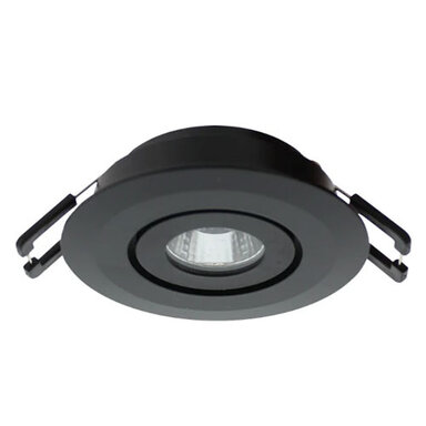 Klemko LCB-SPOT-62R-WW-ZW Lumiko 863716 Siena COB LED richtbare inbouwspot 3,1W/350ma 3000K zwart