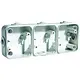 PEHA 603 WAB DO opbouwbak 3-voudig horizontaal voor spatwaterdicht IP54 grijs