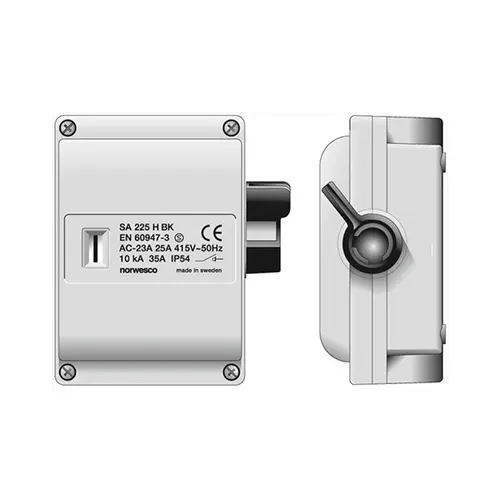 Norwesco SA225 werkschakelaar 2P 25A M25 grijs IP54