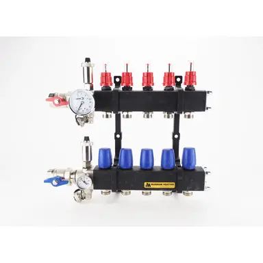 Magnum W50006 Premium Kunststof Open Vloerverwarming verdeler 6 Groeps