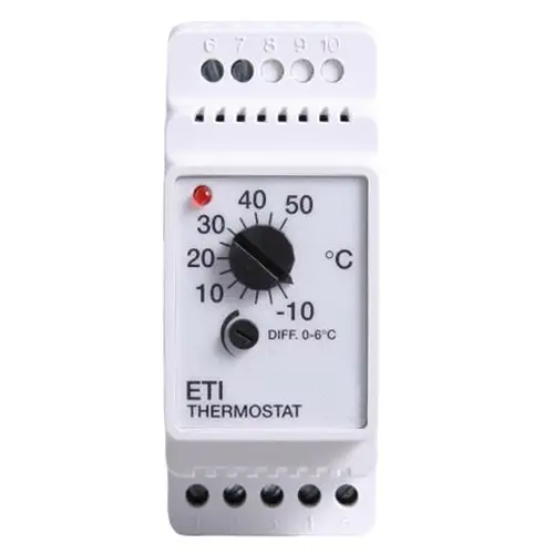 MAGNUM 891551 ETI-1551 DIN-Rail Thermostaat -10/+50 °C 10Amp-230V