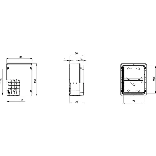 Gewiss GW44206 kabeldoos lasdoos 150x110x70mm met schroefdeksel IP56 grijs