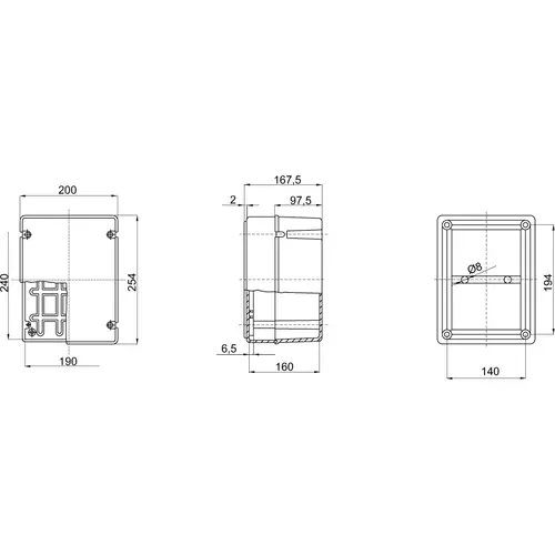 Gewiss GW44218 kabeldoos lasdoos 240x190x160mm met hoge schroefdeksel IP56 grijs