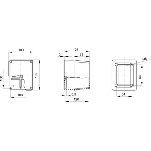 Gewiss GW44214 kabeldoos lasdoos 100x100x120mm met hoge schroefdeksel IP56 grijs