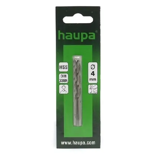 Haupa 230080 Metaal Boor 4.0x75mm Cilindris