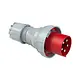 PCE 045-6 CEE-contactstop 125A 5-polig rood 6h IP67