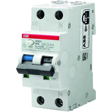 ABB DS201 C20 A300 aardlekautomaat 1p+n c kar 2