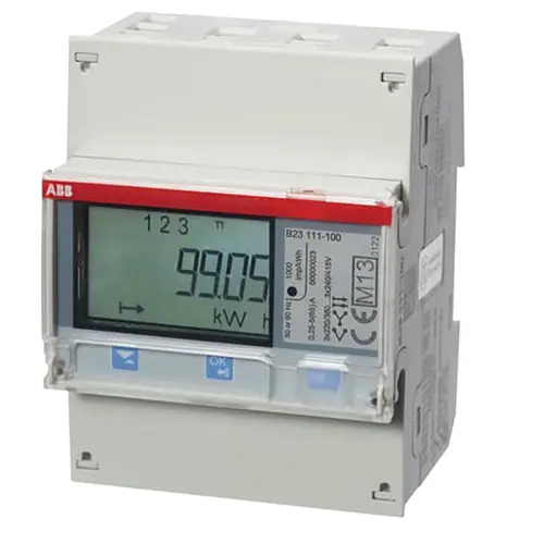 ABB B23 111-100 kwh meter 3f 65a 230/400v puls