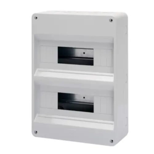 Gewiss GW40030 kunststof opbouwkast leeg 250x340x95mm din-rail zonder deur 2x12 modules IP40 grijs