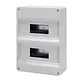Gewiss GW40030 kunststof opbouwkast leeg 250x340x95mm din-rail zonder deur 2x12 modules IP40 grijs