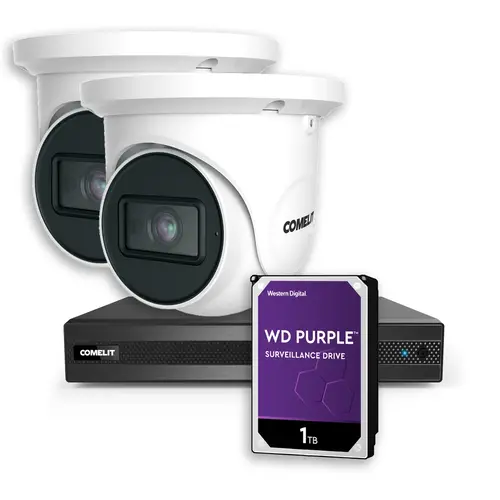 Comelit KCCTV4N2-1 CCTV kit met NVR 2 camera's 1TB HDD 4MP IP67
