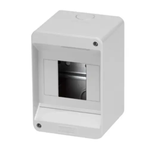 Gewiss GW40023 kunststof opbouwkast leeg 90x130x85mm din-rail zonder deur 4 modules IP40 grijs