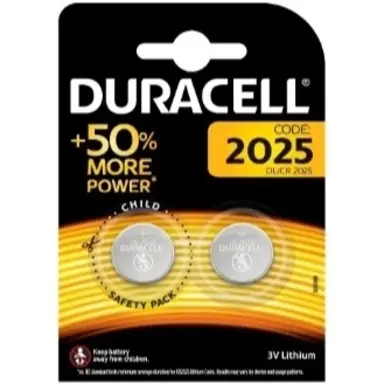 Duracell DL2025 knoopcel lithium DL/CR 2025 batterij 3v 2 stuks