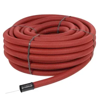 Frankische DN 75 ROOD flexibele buis 75 mm + trekdraad rood rol 50 meter