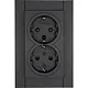 Kopp 929515007 wandcontactdoos 2-voudig randaarde voor enkele inbouwdoos HK07 Athenis antraciet